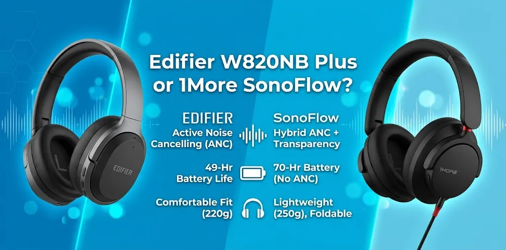 Edifier W820NB Plus or 1More SonoFlow