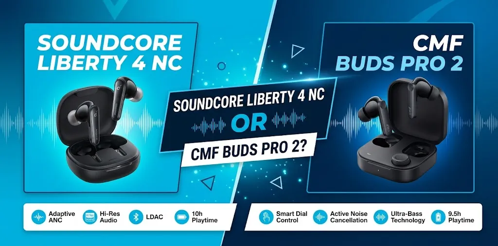 Soundcore Liberty 4 NC or CMF Buds Pro 2